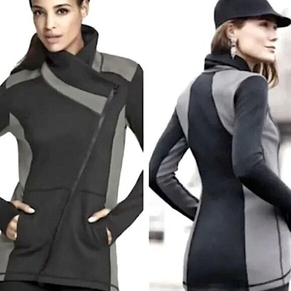 Cabi 989 Dash Jacket Asymmetrical Zip Up Atlheisure Size Medium - Picture 2 of 9